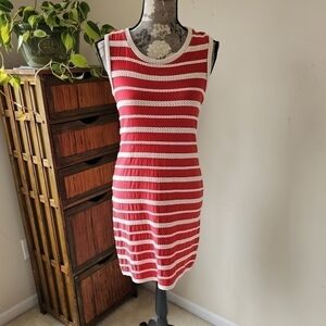 Max Studio Red Rope Detail Nautical Dress XS